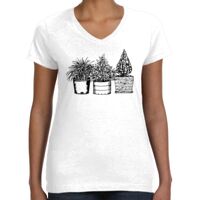 Women's Fine Jersey V-Neck Tee Thumbnail
