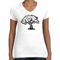 Women's Fine Jersey V-Neck Tee Thumbnail
