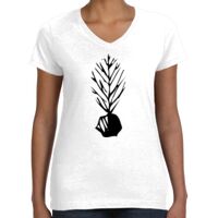 Women's Fine Jersey V-Neck Tee Thumbnail