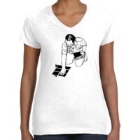 Women's Fine Jersey V-Neck Tee Thumbnail