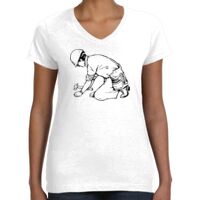 Women's Fine Jersey V-Neck Tee Thumbnail