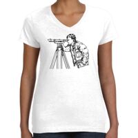 Women's Fine Jersey V-Neck Tee Thumbnail