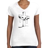 Women's Fine Jersey V-Neck Tee Thumbnail