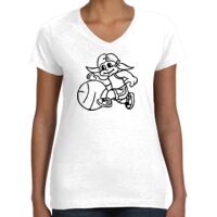 Women's Fine Jersey V-Neck Tee Thumbnail
