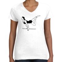 Women's Fine Jersey V-Neck Tee Thumbnail