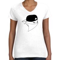 Women's Fine Jersey V-Neck Tee Thumbnail
