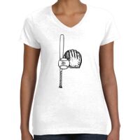 Women's Fine Jersey V-Neck Tee Thumbnail