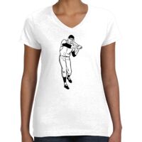 Women's Fine Jersey V-Neck Tee Thumbnail