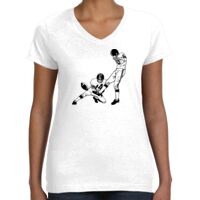 Women's Fine Jersey V-Neck Tee Thumbnail
