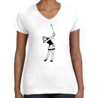 Women's Fine Jersey V-Neck Tee Thumbnail