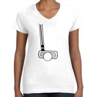 Women's Fine Jersey V-Neck Tee Thumbnail