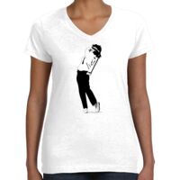 Women's Fine Jersey V-Neck Tee Thumbnail