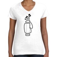 Women's Fine Jersey V-Neck Tee Thumbnail