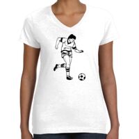 Women's Fine Jersey V-Neck Tee Thumbnail