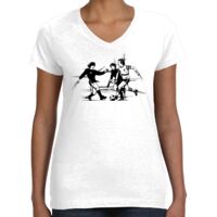 Women's Fine Jersey V-Neck Tee Thumbnail