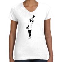 Women's Fine Jersey V-Neck Tee Thumbnail