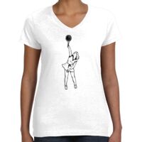 Women's Fine Jersey V-Neck Tee Thumbnail