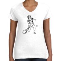 Women's Fine Jersey V-Neck Tee Thumbnail