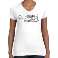 Women's Fine Jersey V-Neck Tee Thumbnail
