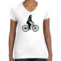 Women's Fine Jersey V-Neck Tee Thumbnail