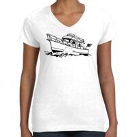 Women's Fine Jersey V-Neck Tee Thumbnail