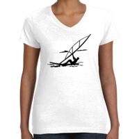 Women's Fine Jersey V-Neck Tee Thumbnail