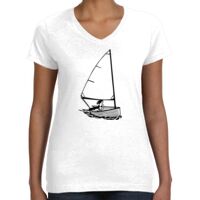 Women's Fine Jersey V-Neck Tee Thumbnail