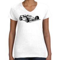Women's Fine Jersey V-Neck Tee Thumbnail