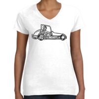 Women's Fine Jersey V-Neck Tee Thumbnail