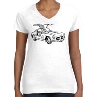 Women's Fine Jersey V-Neck Tee Thumbnail