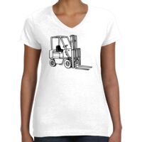 Women's Fine Jersey V-Neck Tee Thumbnail