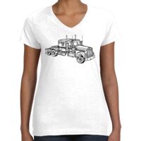 Women's Fine Jersey V-Neck Tee Thumbnail