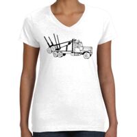 Women's Fine Jersey V-Neck Tee Thumbnail