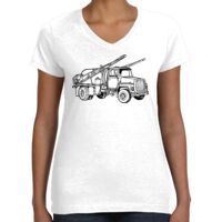 Women's Fine Jersey V-Neck Tee Thumbnail