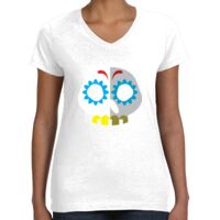 Women's Fine Jersey V-Neck Tee Thumbnail