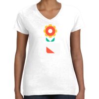 Women's Fine Jersey V-Neck Tee Thumbnail