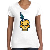 Women's Fine Jersey V-Neck Tee Thumbnail