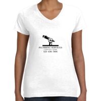 Women's Fine Jersey V-Neck Tee Thumbnail