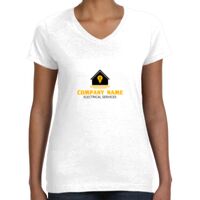 Women's Fine Jersey V-Neck Tee Thumbnail