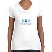 Women's Fine Jersey V-Neck Tee Thumbnail