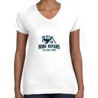 Women's Fine Jersey V-Neck Tee Thumbnail