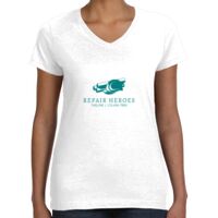 Women's Fine Jersey V-Neck Tee Thumbnail