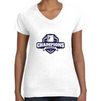 Women's Fine Jersey V-Neck Tee Thumbnail