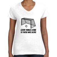 Women's Fine Jersey V-Neck Tee Thumbnail