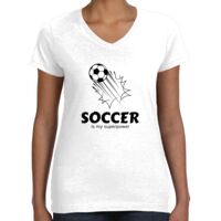 Women's Fine Jersey V-Neck Tee Thumbnail