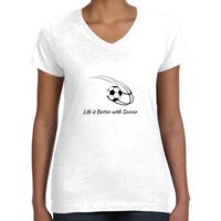 Women's Fine Jersey V-Neck Tee Thumbnail