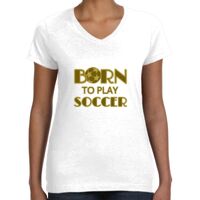 Women's Fine Jersey V-Neck Tee Thumbnail