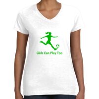 Women's Fine Jersey V-Neck Tee Thumbnail