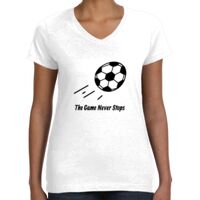 Women's Fine Jersey V-Neck Tee Thumbnail