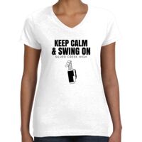 Women's Fine Jersey V-Neck Tee Thumbnail